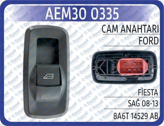 ZSW1770 Cam Acma Anahtari Tekli Kirmizi Soket 6 Pin Ford Fiesta 2008-2013